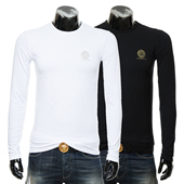 圆领T恤AU10197 Versace A232741 男士 长袖 范思哲美杜莎修身 2件装