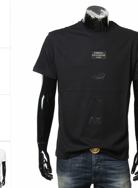 Armani/阿玛尼AX 男士时尚休闲纯棉圆领短袖T恤 XM000755 AF13106