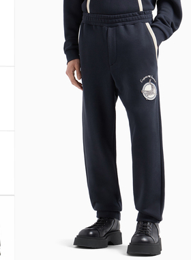 Armani/阿玛尼EA 男士刺绣鲸鱼时尚修身长裤休闲裤 6D1P6Q 1J7DZ