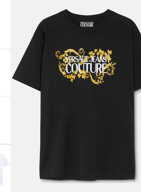 Versace/范思哲VJ 男士奢潮印花圆领纯棉短袖T恤 77GAHE05 CJ00E