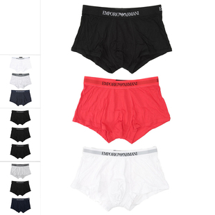 男士 3件装 平角裤 Armani 111610 正品 棉质内裤 CC722 阿玛尼EA