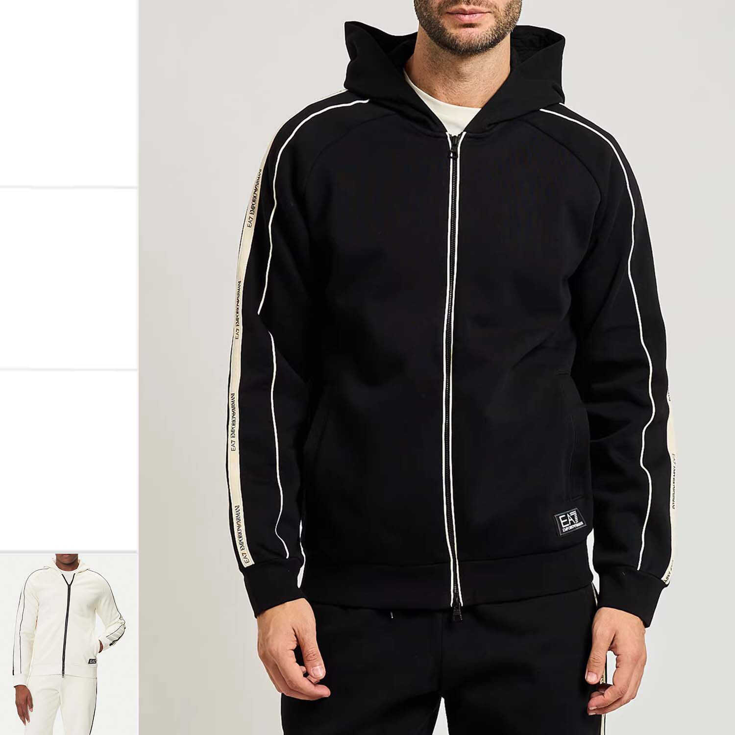 Armani/阿玛尼EA7 男士时尚连帽开衫外套卫衣 7M000973 AF10377