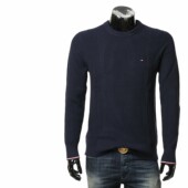 Hilfiger 汤米·希尔费格 男经典 Tommy 彩条保暖针织衫 MW0MW41516