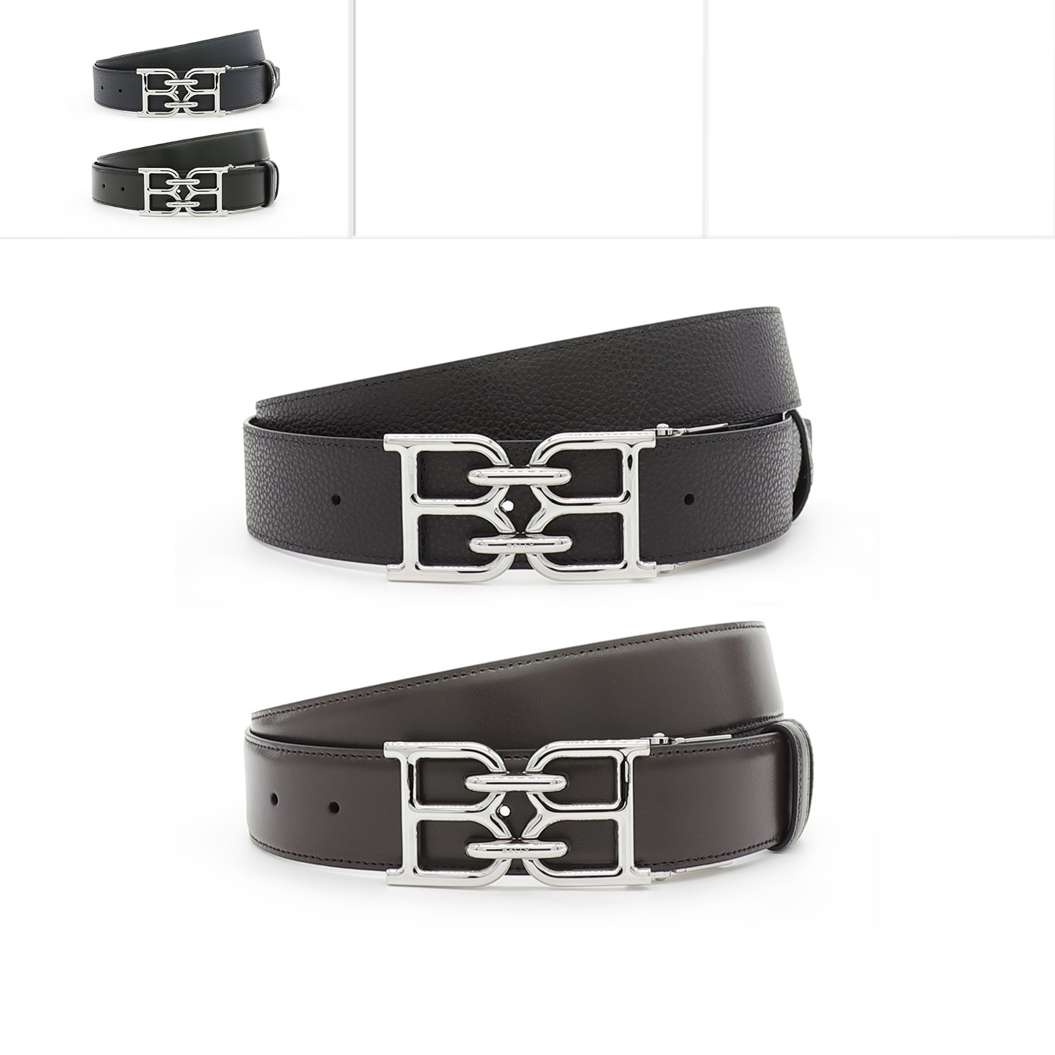 巴利男士真皮休闲皮带