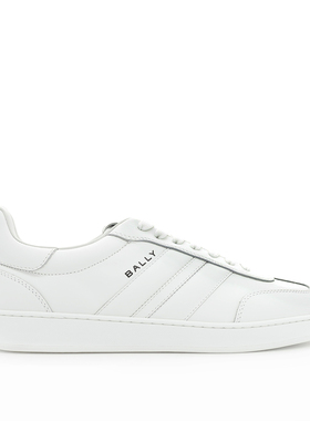 Bally/巴利男士真皮小白鞋纯色时尚潮流低帮休闲鞋 MSK0F6 VT005