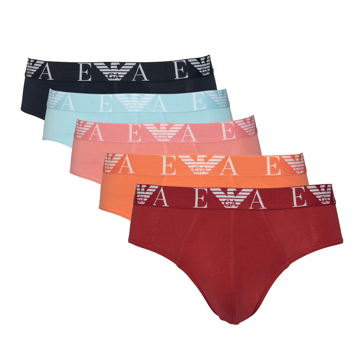Armani/阿玛尼EA 男士时尚鹰标5件装三角内裤 EM003792 AF19898