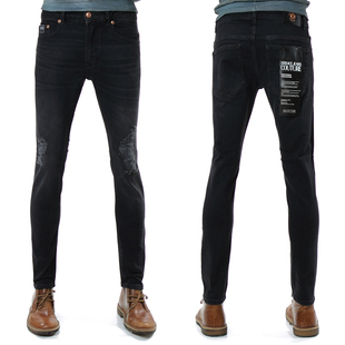 潮牌修身 男士 破洞牛仔裤 长裤 CDW57 Versace 75GAB5D0 范思哲VJ
