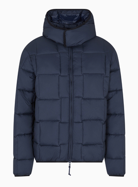 Armani/阿玛尼EA7 男士加厚保暖连帽棉夹克外套 7M000718 AF16073