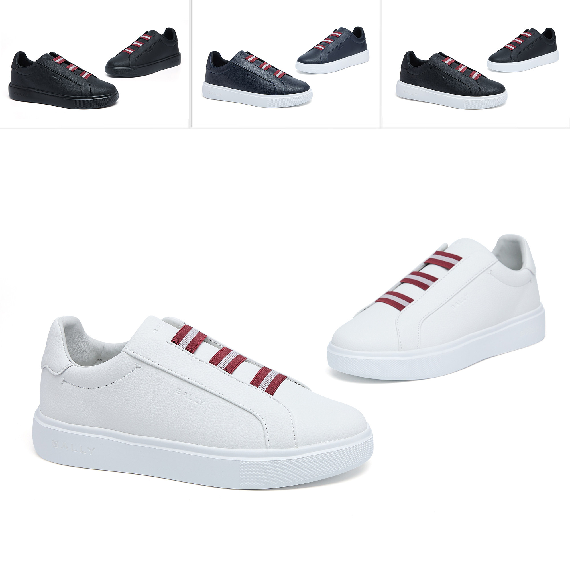 Bally/巴利男士奢潮大牌真皮懒人一脚蹬低帮休闲鞋 MSK0H1 VT009