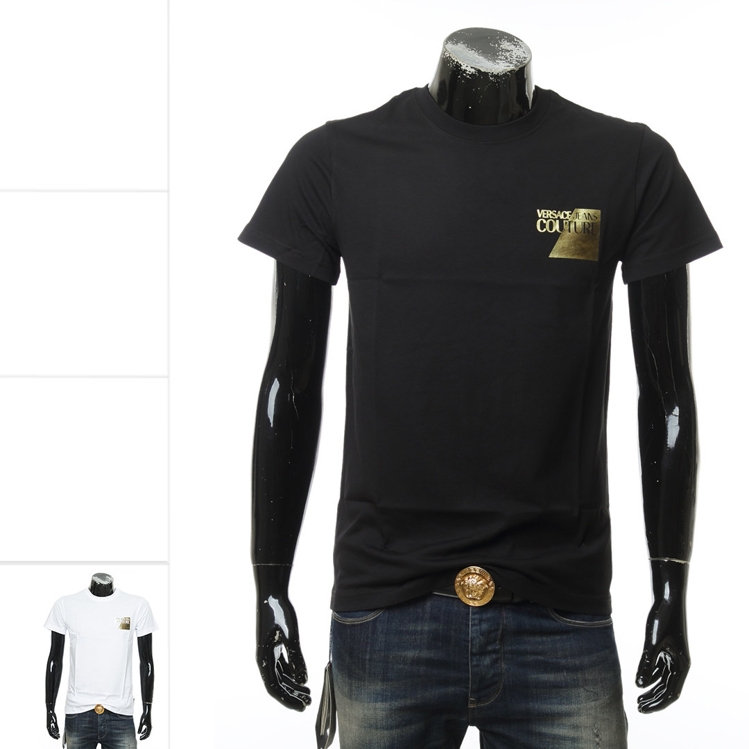 Versace/范思哲VJ 正品 烫金 男士短袖圆领T恤 B3GVB7TS 30319