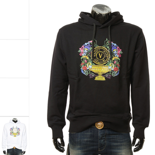奢华印花潮牌套头连帽卫衣74GAIF01 男士 CF01F 范思哲VJ Versace
