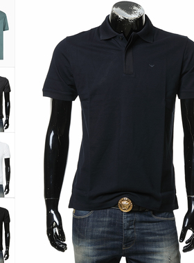 Armani/阿玛尼EA 男士刺绣鹰标时尚短袖POLO衫 EM000850 AF12955