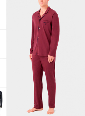 Armani/阿玛尼EA 男士鹰标时尚休闲家居服睡衣套装 111915 3F561