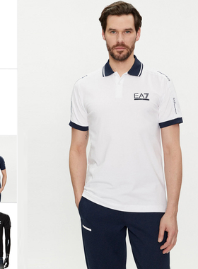 Armani/阿玛尼EA7 男士时尚休闲修身短袖POLO衫 3DPF20 PJ03Z