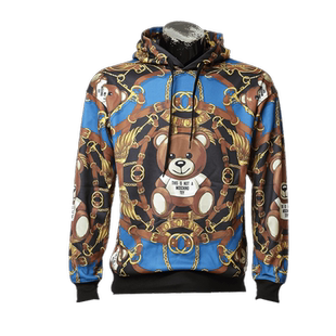 moschino/莫斯奇诺  男士小熊图案连帽套头卫衣 J1722 5229