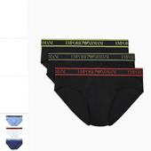 阿玛尼EA 111734 男士 舒适鹰标3件装 Armani 内裤 时尚 三角裤 4F717