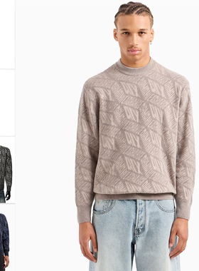 Armani/阿玛尼AX 男士加厚保暖针织衫毛衣 6DZM1Q ZM4LZ