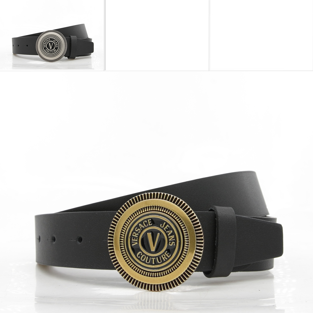 VERSACE JEANS VJ 范思哲 男士奢华金扣腰带皮带 74YA6F08 71627