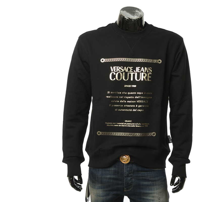 Versace/范思哲VJ 正品 男士 字母烫金套头卫衣 B7GVA7TE 30318