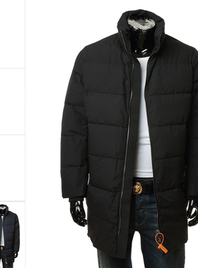 Armani/阿玛尼EA 男士立领加厚保暖长款外套羽绒服 8N1LA5 1NLRZ
