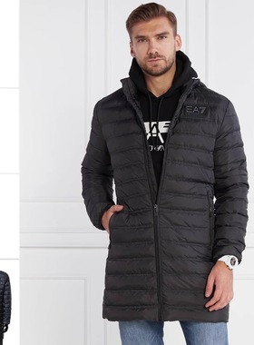 Armani/阿玛尼EA7 男士冬季保暖长款连帽外套羽绒服6RPK12 PN5ZZ