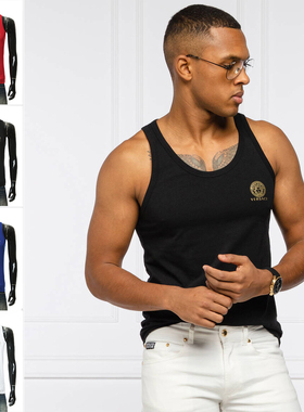 Versace/范思哲正品 男士 烫金美杜莎 背心 T恤AUU01012 A232741