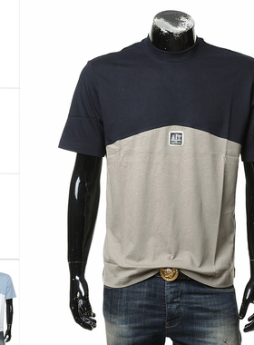 Armani/阿玛尼AX 男士时尚潮拼色休闲短袖T恤 XM000485 AF10362