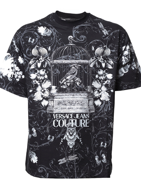 Versace/范思哲VJ 男士奢潮印花时尚休闲短袖T恤 79GAH6XC JS506