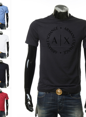 Armani/阿玛尼AX 男士网球穿搭青年夏季休闲短袖T恤8NZTCD Z8H4Z