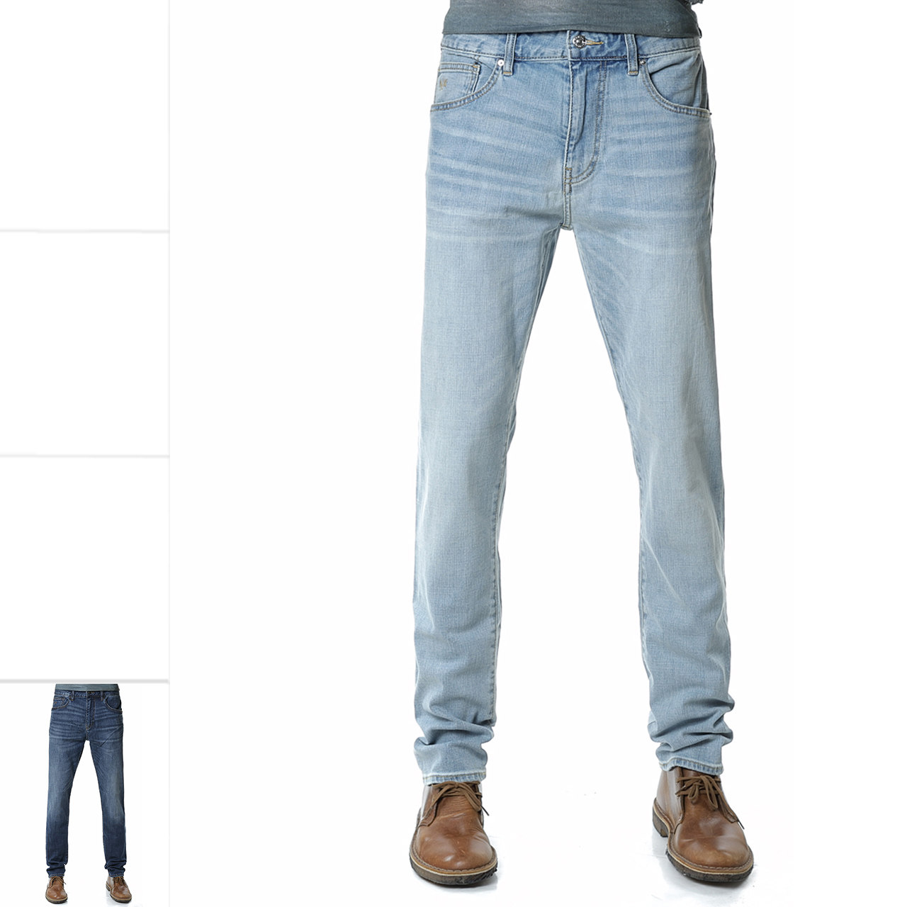 Armani/阿玛尼AX 男士时尚休闲水洗长裤牛仔裤 XM000049 AF13361