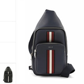 MAS02G Bally VT691 经典 大牌彩条真皮单肩斜跨包 巴利男士 时尚