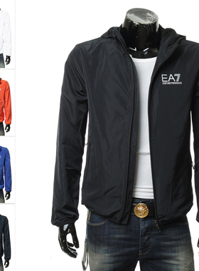 Armani/阿玛尼EA7正品男士休闲连帽夹克防风衣外套 8NPB04 PNN7Z