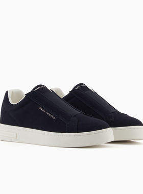 Armani/阿玛尼AX 男士时尚翻毛皮低帮休闲鞋 XM001688 AF17465