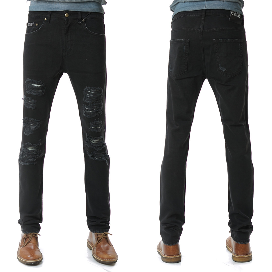 Versace/范思哲 VJ 男士时尚破洞修身长裤牛仔裤A2GVB0S0 HRC5E