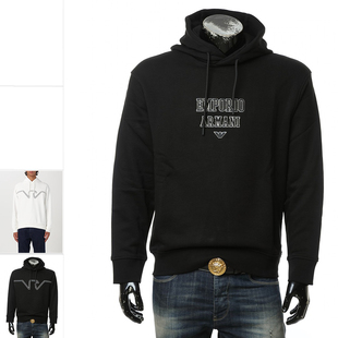 阿玛尼EA 6D1MD2 男士 卫衣 1JWPZ 刺绣鹰标连帽套头时尚 Armani