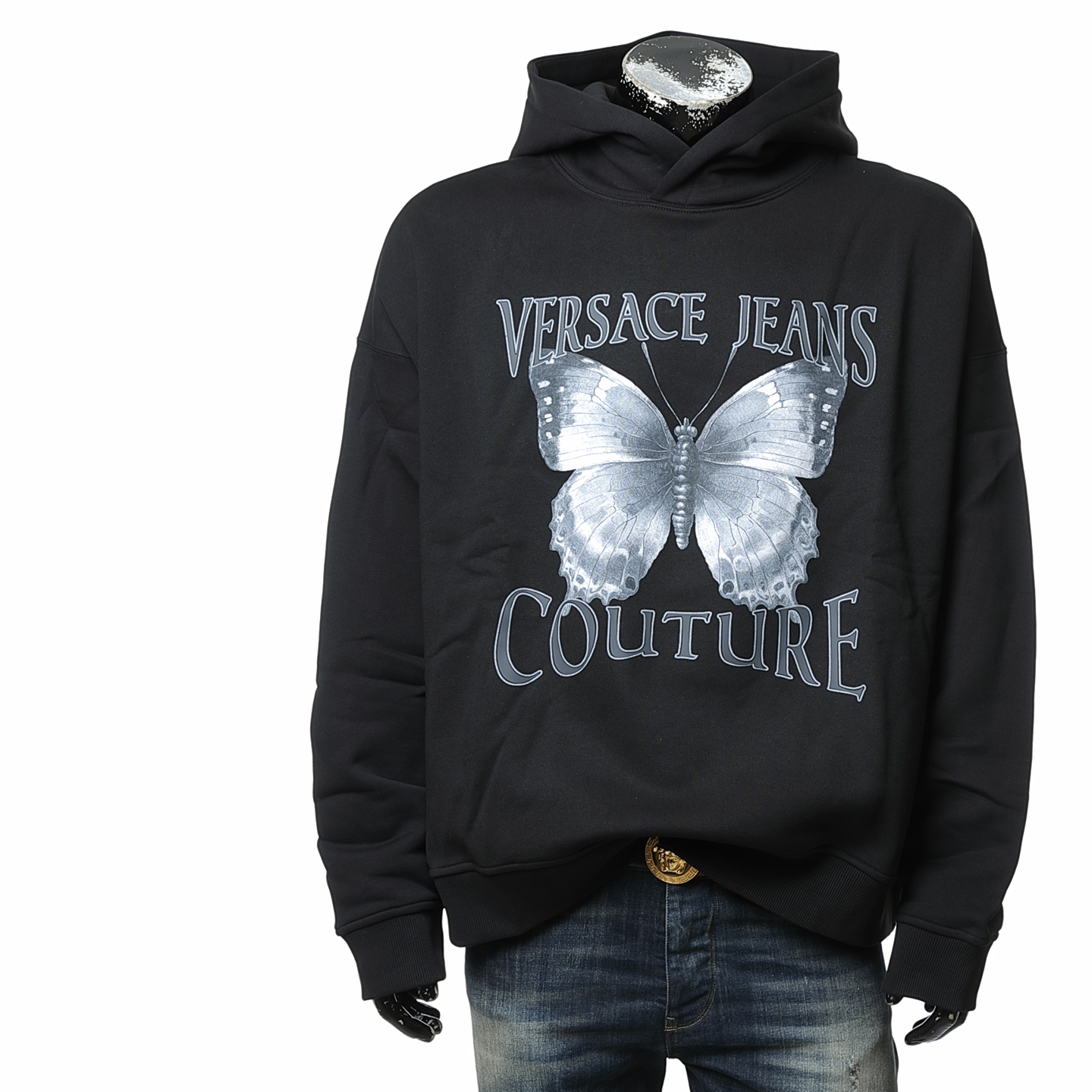 范思哲男士奢潮蝴蝶宽松连帽卫衣