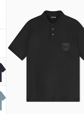 Armani/阿玛尼EA 男士时尚鹰标纯棉短袖POLO衫 EM005363 AF10497