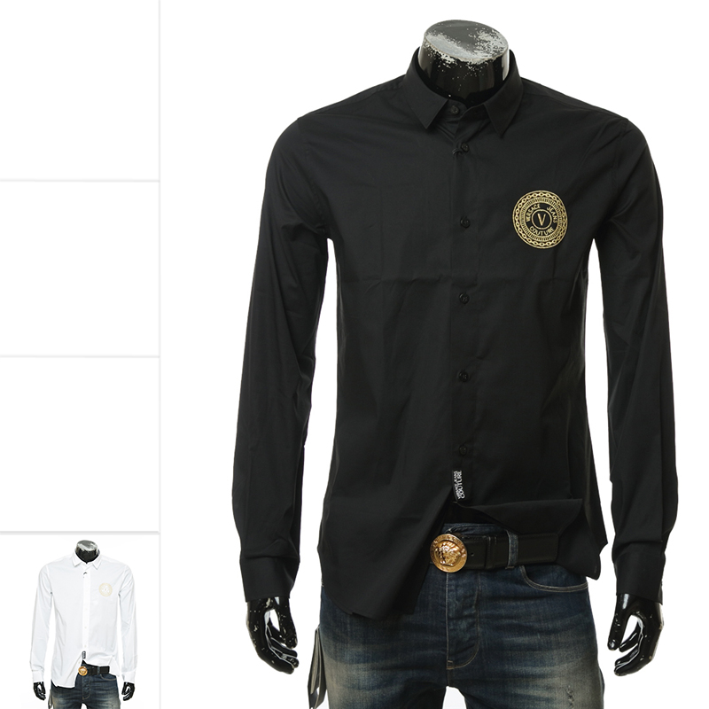 Versace/范思哲VJ 正品 男士 金线刺绣长袖衬衫 B1GZA6S4 30205