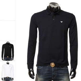 时尚 男士 休闲简约长袖 POLO衫 1JTKZ Armani 8N1FQ0 阿玛尼EA