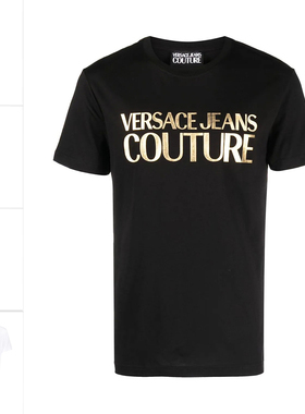 Versace/范思哲VJ 男士潮牌奢华金标时尚短袖T恤 75GAHT01 CJ00T