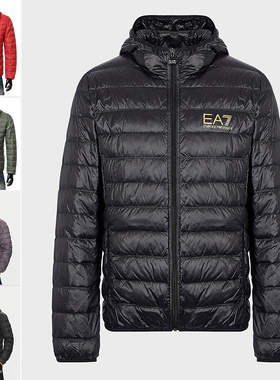Armani/阿玛尼EA7男士时尚轻便保暖连帽外套羽绒服 8NPB24 PNGPZ