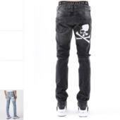 PLEIN MDT3850 潮牌骷髅头修身 PHILIPP 牛仔裤 男士 长裤 PDE004N