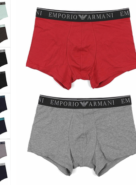Armani/阿玛尼EA 男士鹰标2件装四角裤平角内裤EM000252 AF10776