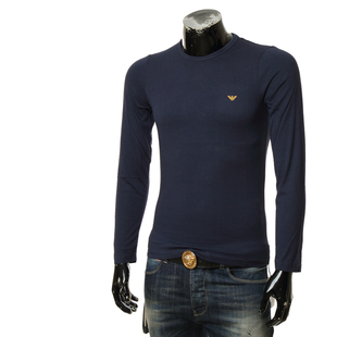 鹰标修身 纯棉打底衫 长袖 Armani 111653 男士 T恤 3F722 阿玛尼EA