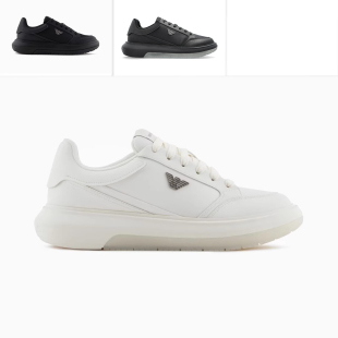 阿玛尼EA X4X633 男士 低帮休闲鞋 XR325 鹰标真皮小白鞋 Armani