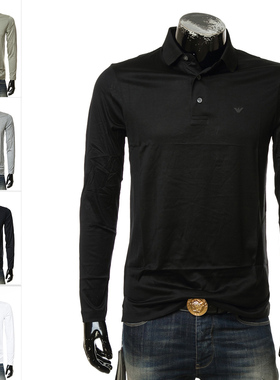 Armani/阿玛尼EA 网球穿搭 男鹰标修身丝光棉POLO衫 8N1F97 1JUVZ