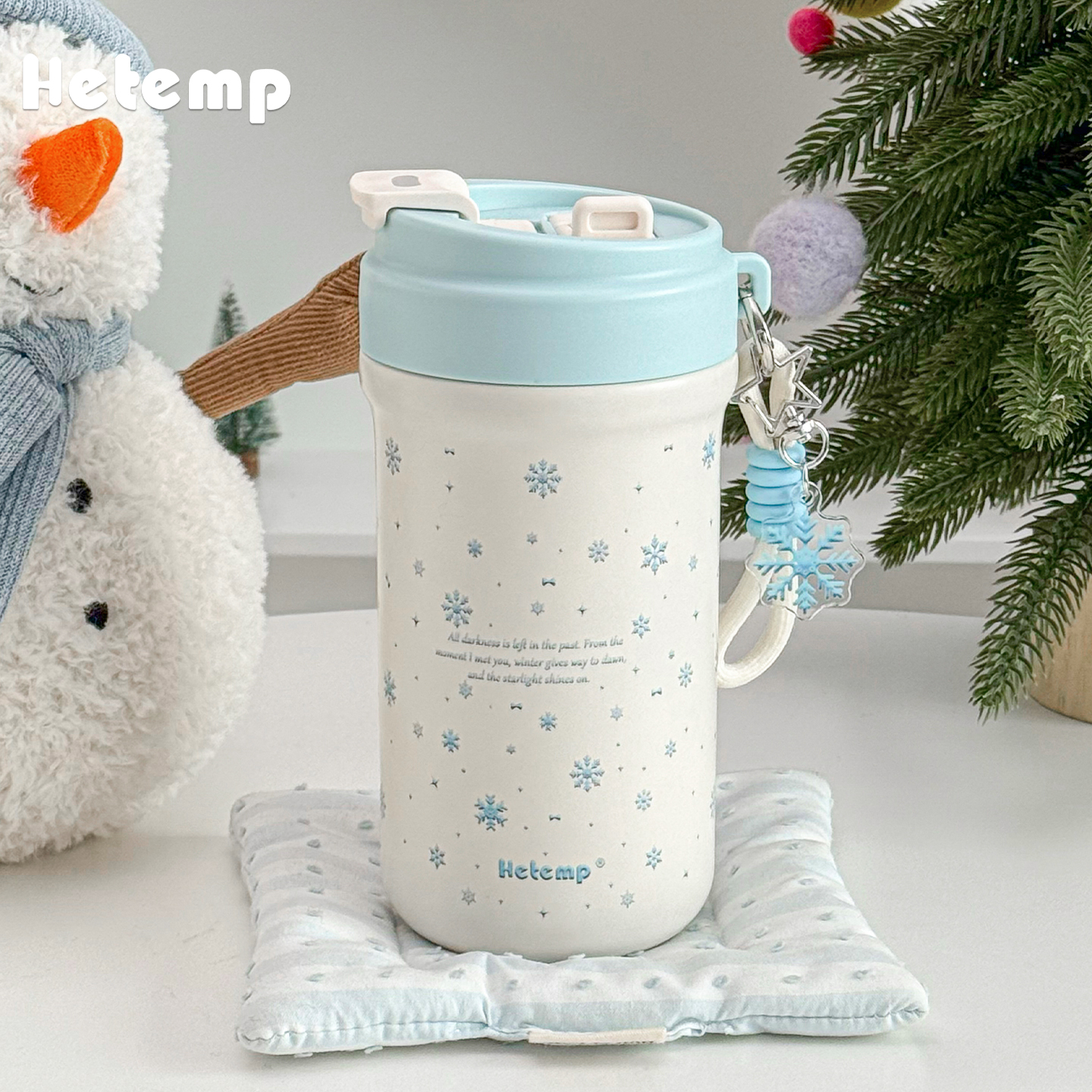 恒度原创女生高颜值雪花保温杯