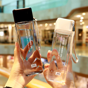 韩国清新方形塑料水杯