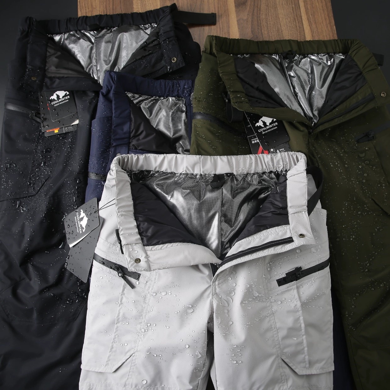 鸟家战术机能工装裤风防水羽绒裤