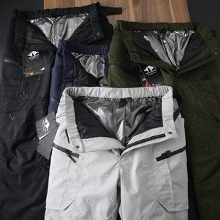 男潮 90白鹅绒极寒户外抗撕裂防风防水羽绒裤 鸟家战术机能工装 裤